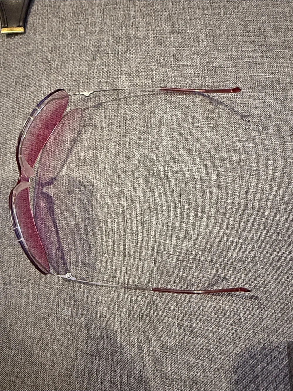 Vintage Rare Moschino Pink Shield Sunglasses with Black Case; Delicate